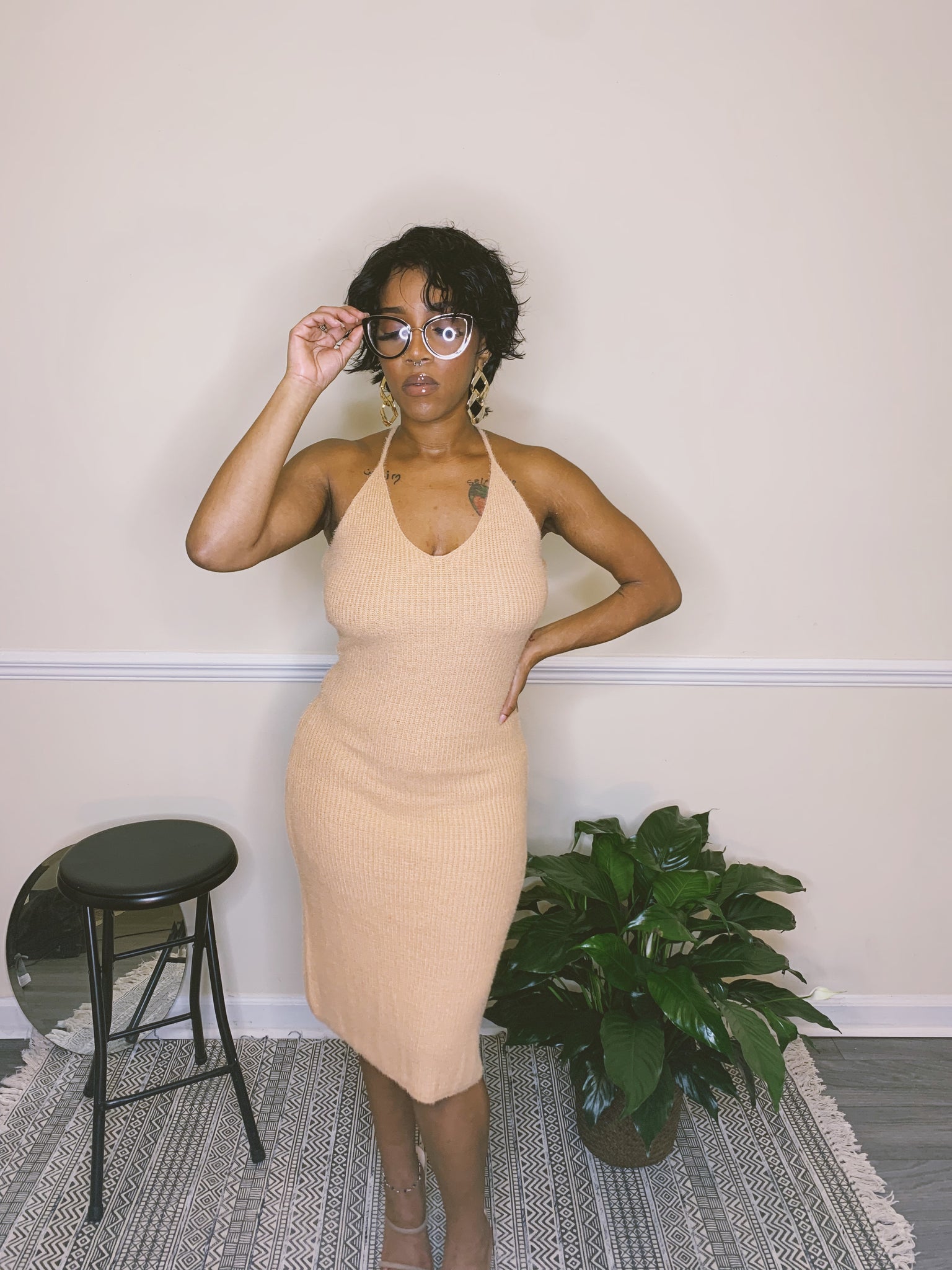 Fuzzy, Bodycon Dress – Cara Lily